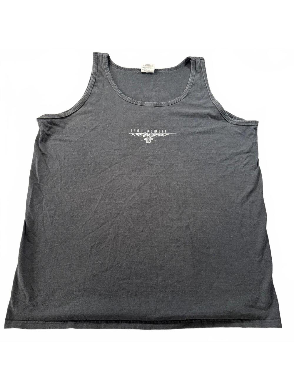 Vintage 90s Y2K Tultex Lake Powell Dragon Surfboard Graphic Tank Top